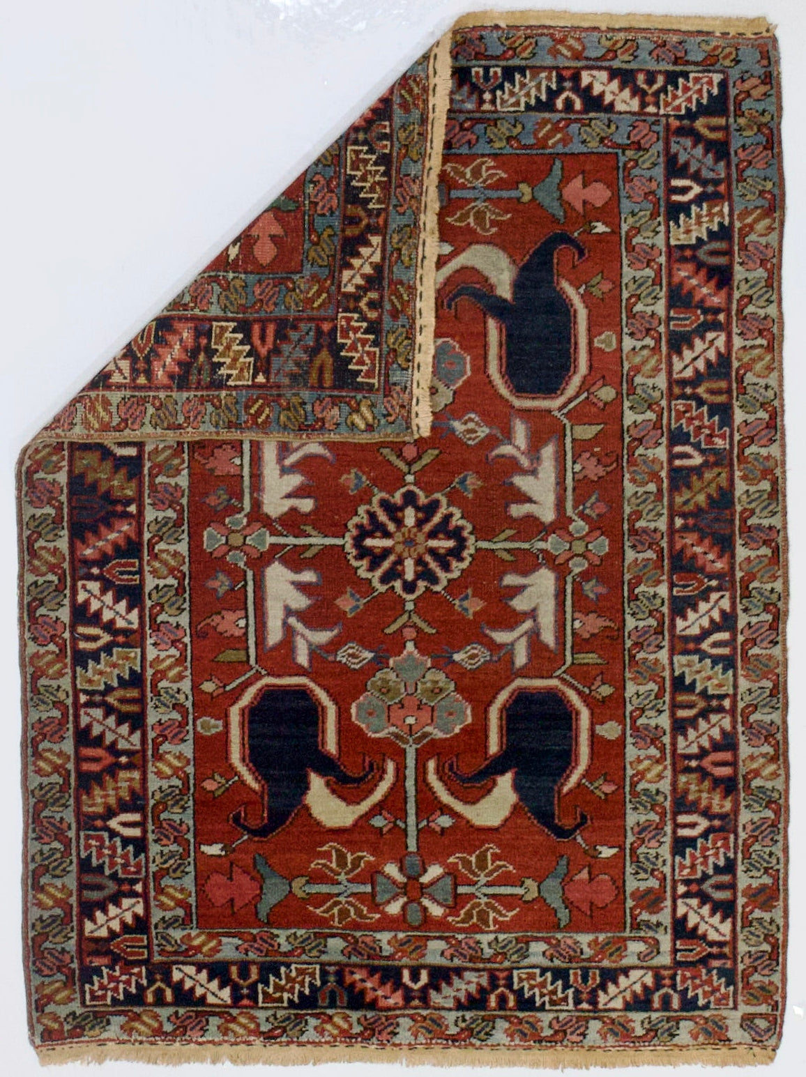Antique  Serapi Rug 3'4" x 4' 6"