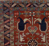 Antique  Serapi Rug 3'4" x 4' 6"