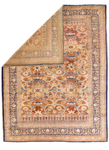 Antique  Silk Heriz Rug 6'5" x 8' 5"