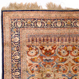 Antique  Silk Heriz Rug 6'5" x 8' 5"