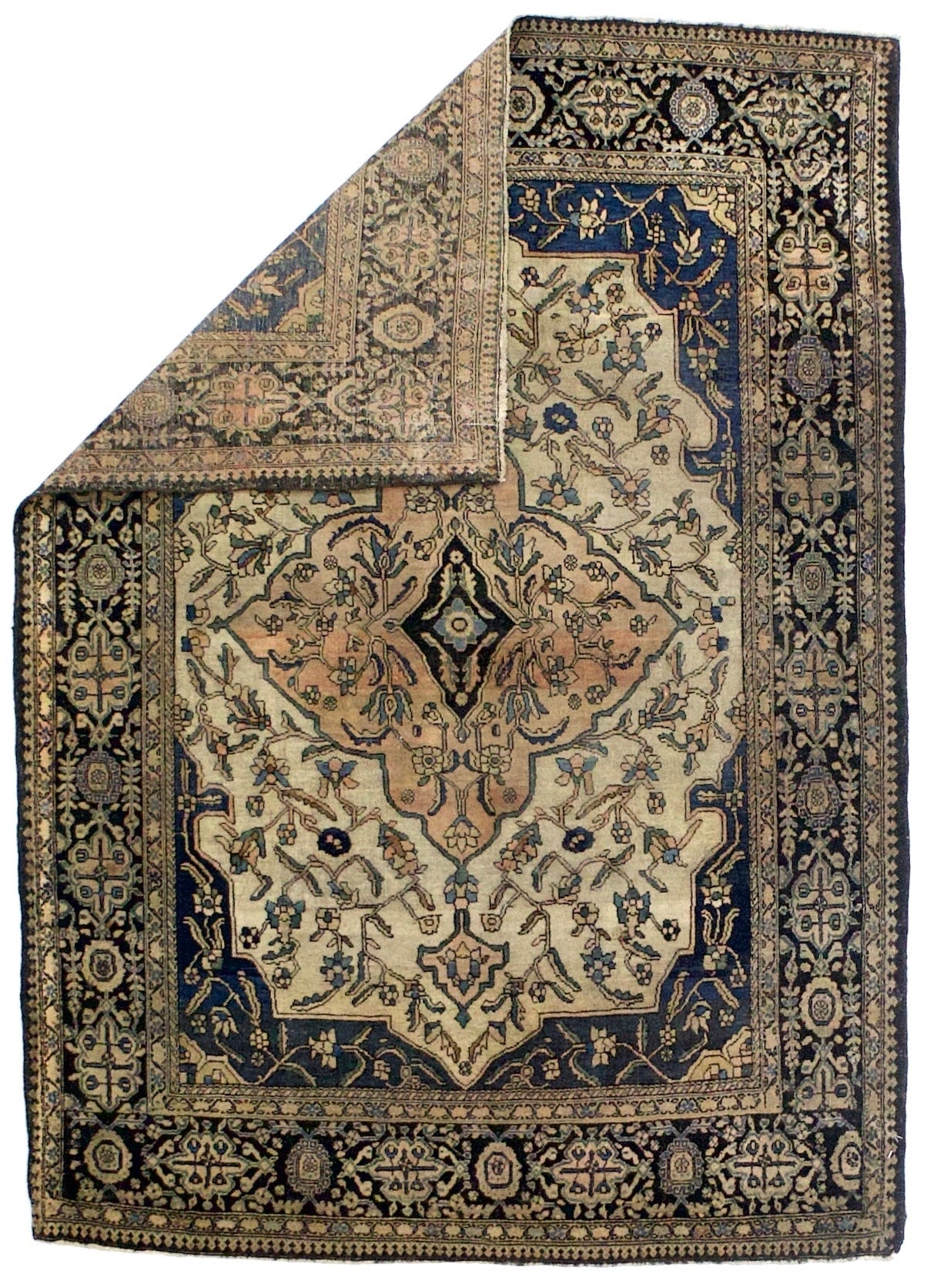 Antique  Farahan Sarouk Rug 3'5" x 4' 10"