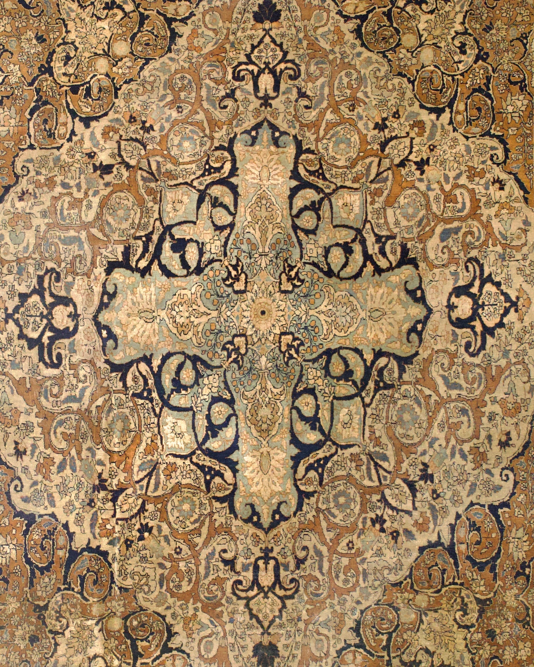 Antique Persian Haji Jalili Tabriz Rug 9' 3" x 12' 1"