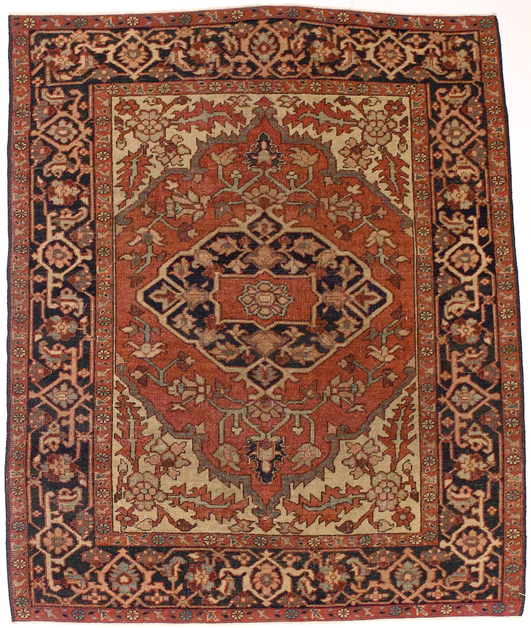 Antique  Heriz/Serapi Rug 5'1" x 6' 1"