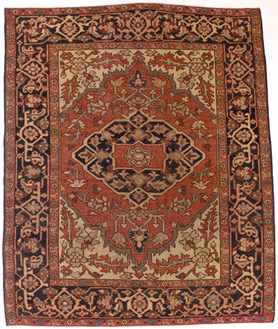 Antique  Heriz/Serapi Rug 5'1