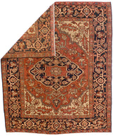 Antique  Heriz/Serapi Rug 5'1" x 6' 1"
