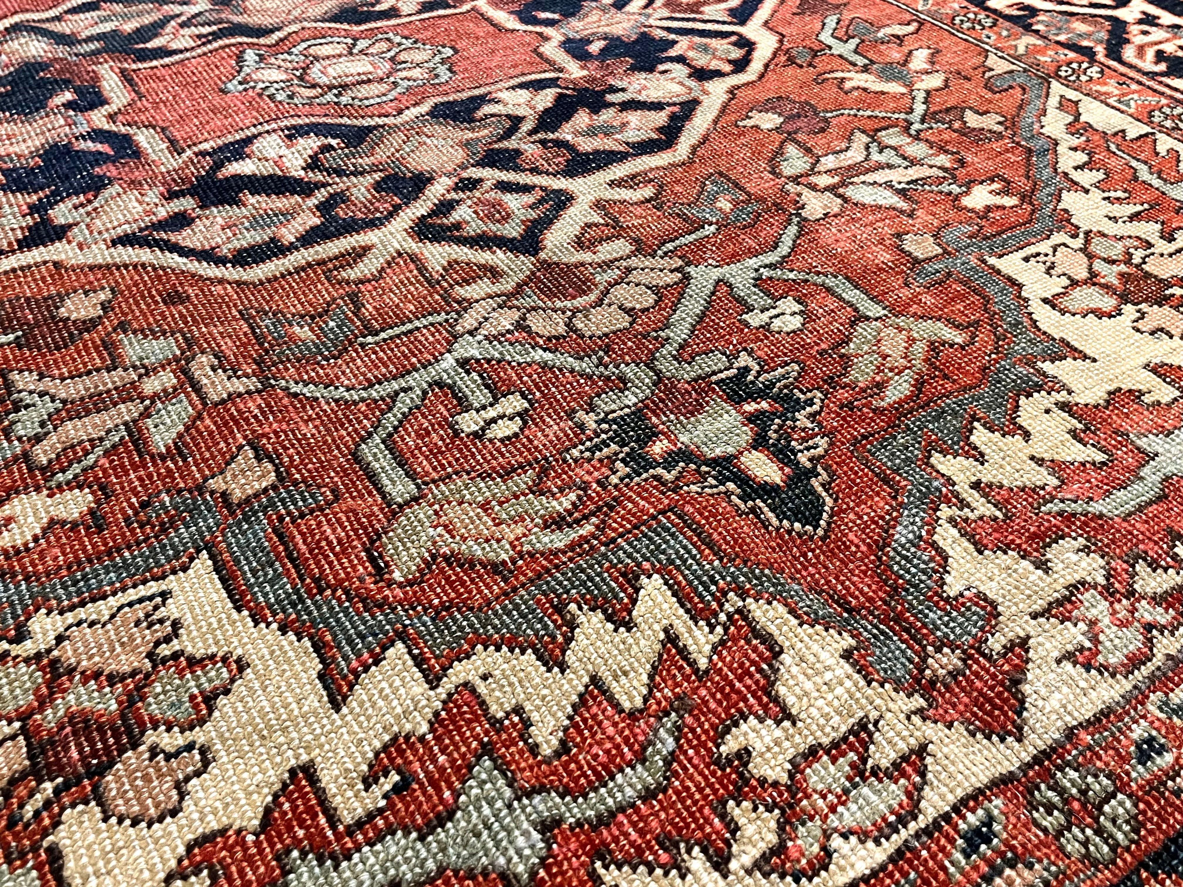 Antique  Heriz/Serapi Rug 5'1" x 6' 1"