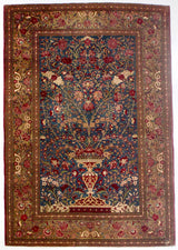 Antique  Tehran Vase Design Rug 4'8" x 6' 9"