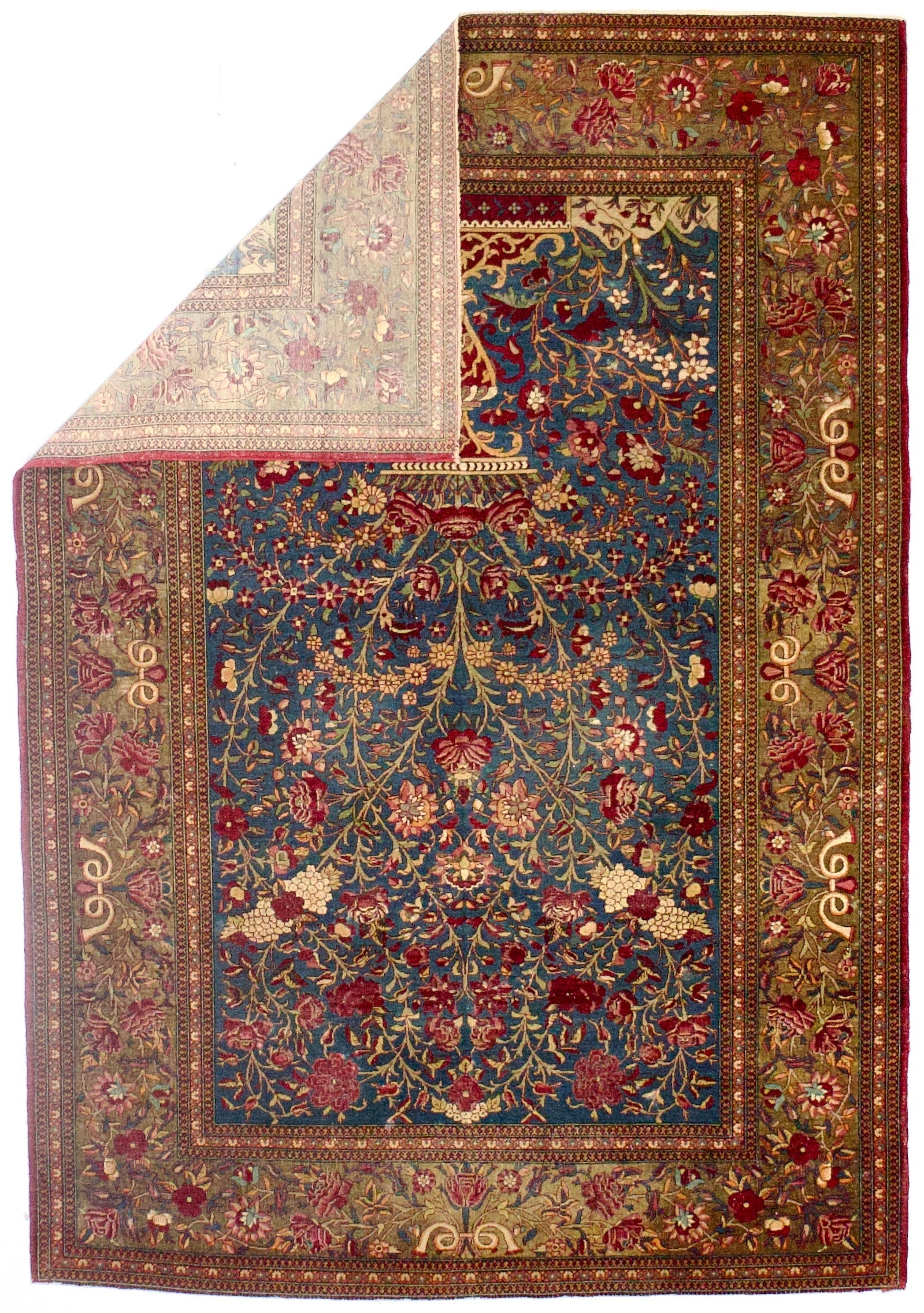 Antique  Tehran Vase Design Rug 4'8" x 6' 9"