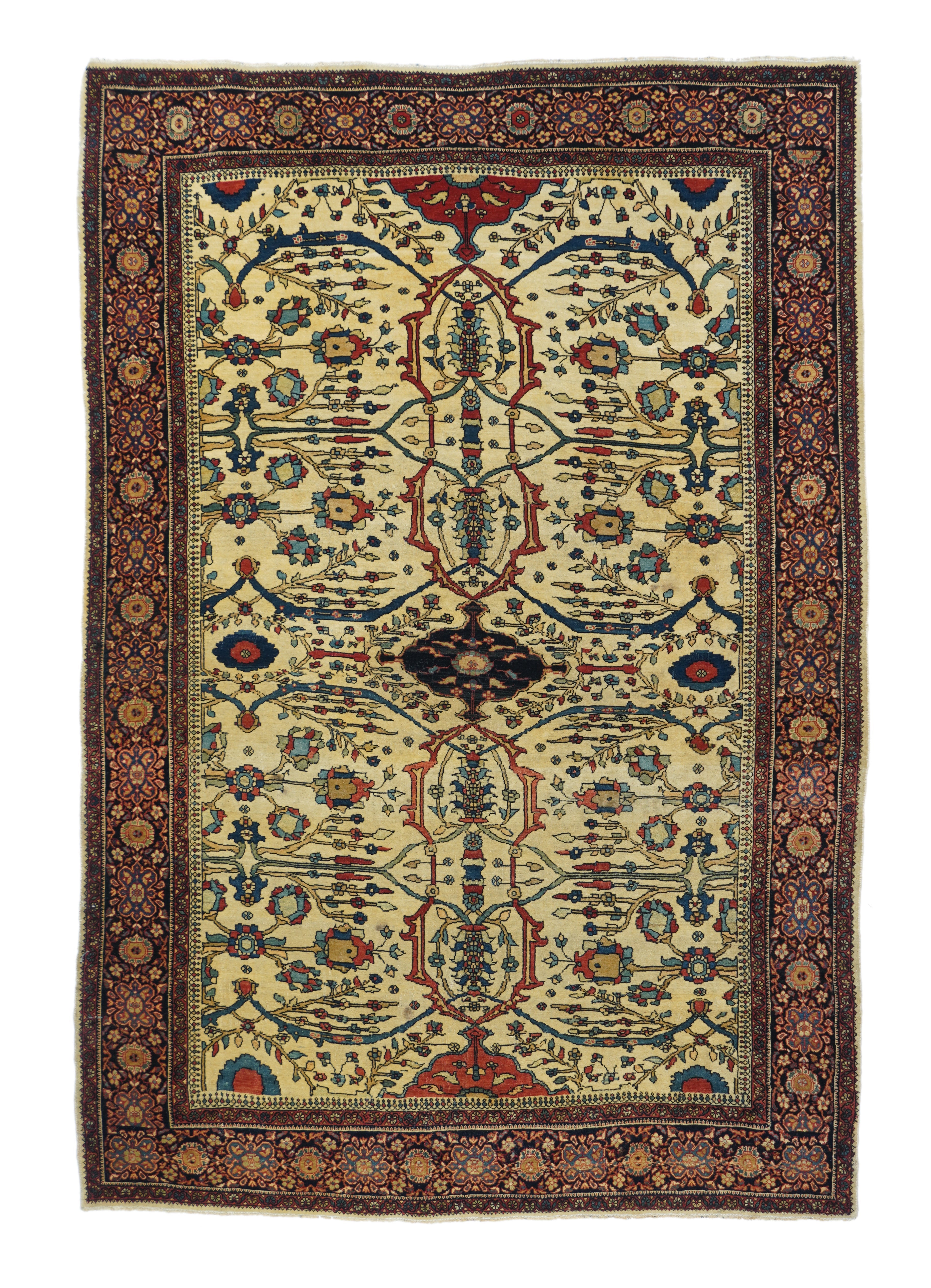 Antique Farahan Sarouk Rug 4' 4" x 6' 6"