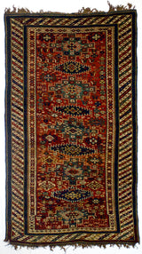 Antique Caucasian Kuba Rug 3'9" x 6' 7''