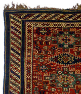 Antique Caucasian Kuba Rug 3'9" x 6' 7''