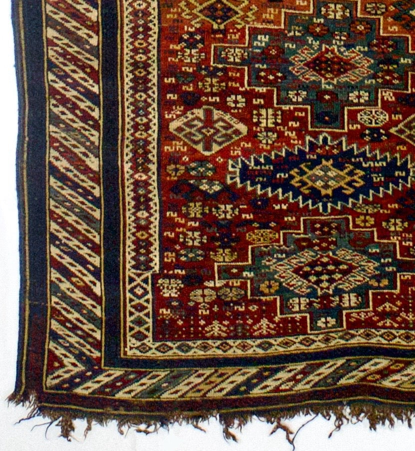 Antique Caucasian Kuba Rug 3'9" x 6' 7''