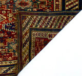 Antique Caucasian Kuba Rug 3'9" x 6' 7''