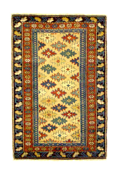 Antique Caucasian Shirvan Rug 1'11