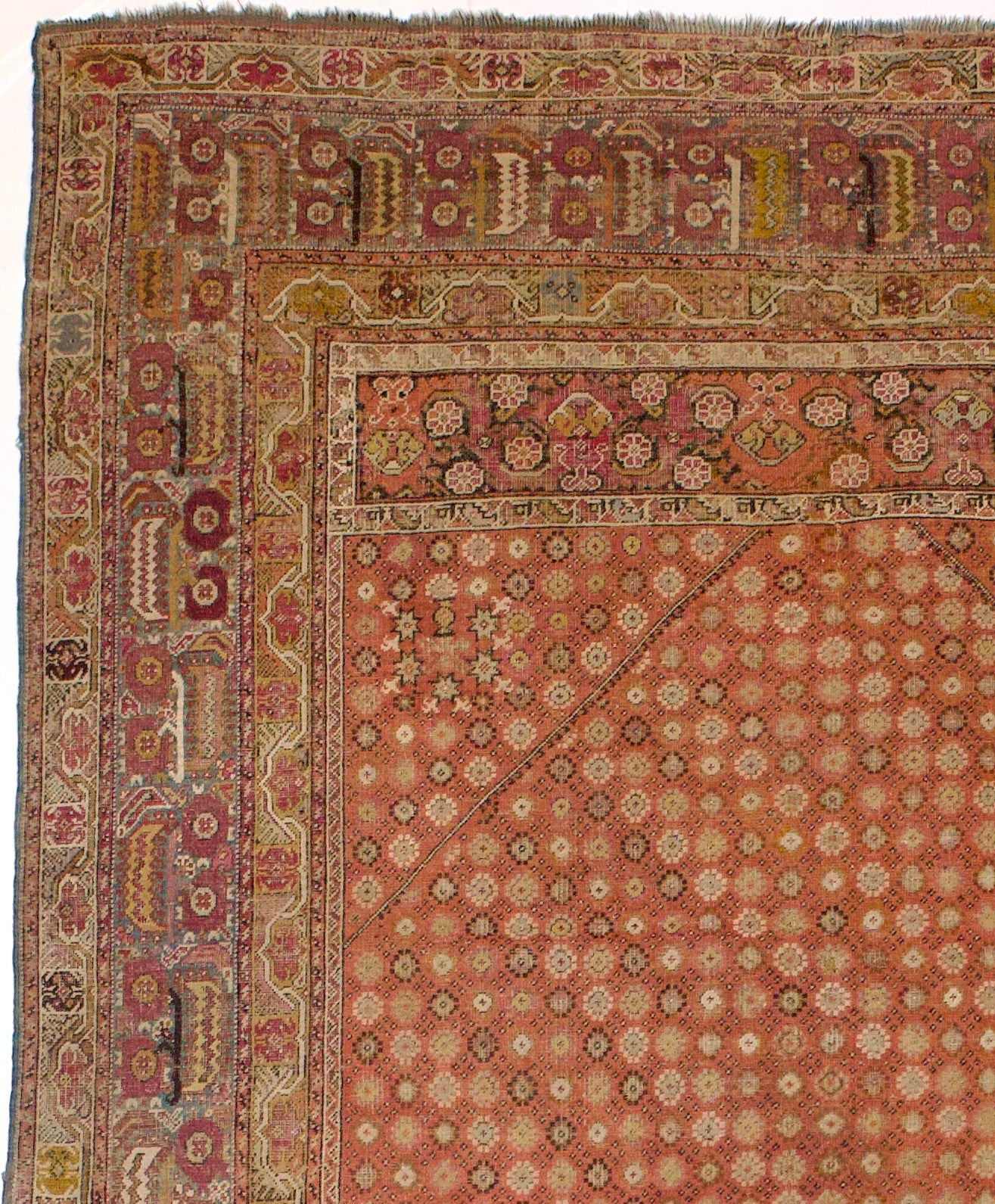 Antique Ghiordes Long Rug 6'7" x 24' 4''