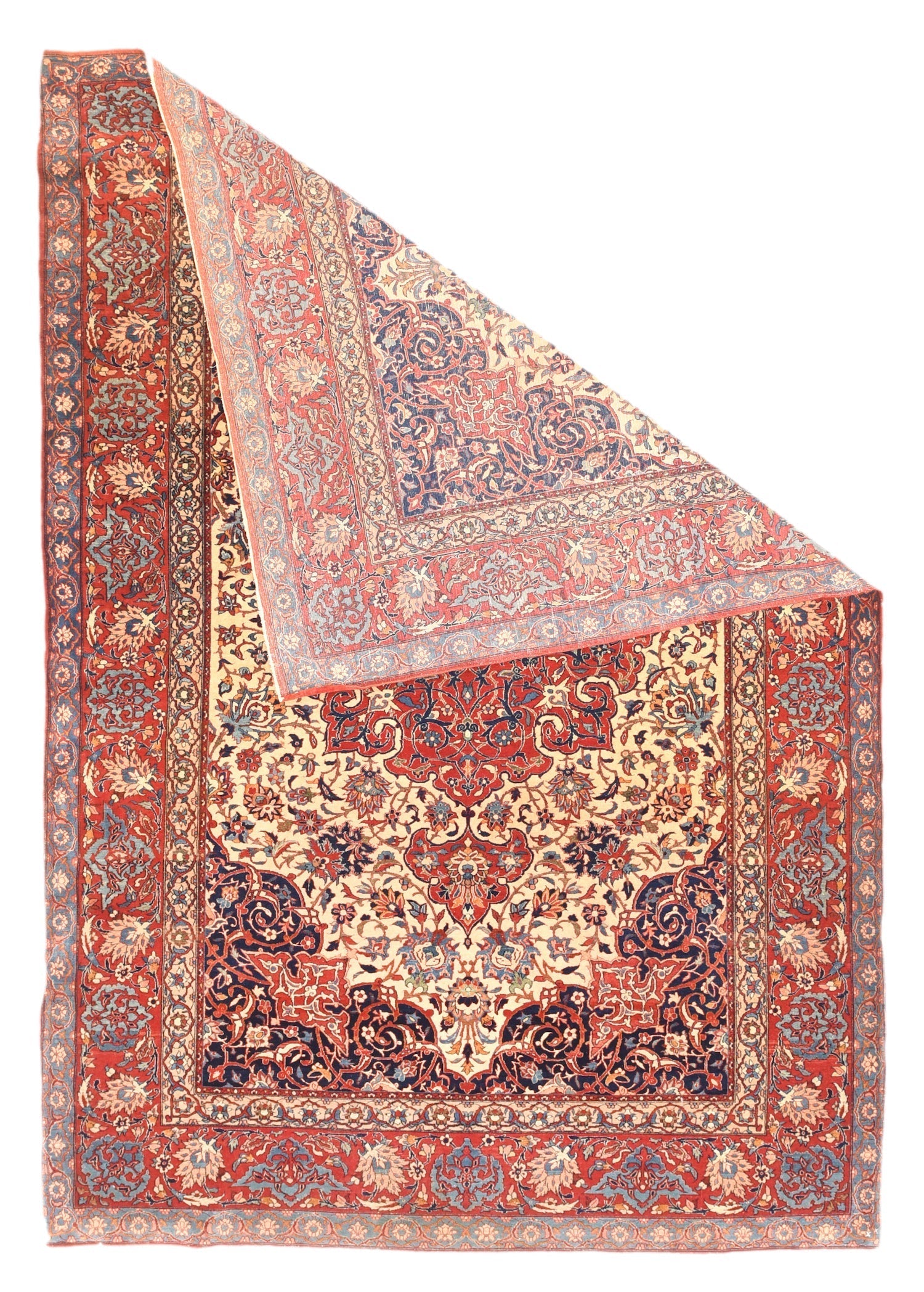 Antique Isfahan Rug 4'8'' x 7'2''