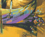 Mid Century French Tapestry Signed and Design by Robert Debieve 4' 0" x 5' 8"