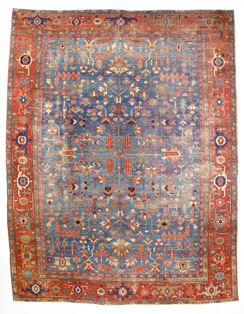 Antique  Heriz Serapi Rug 9' 6'' x 12' 4''