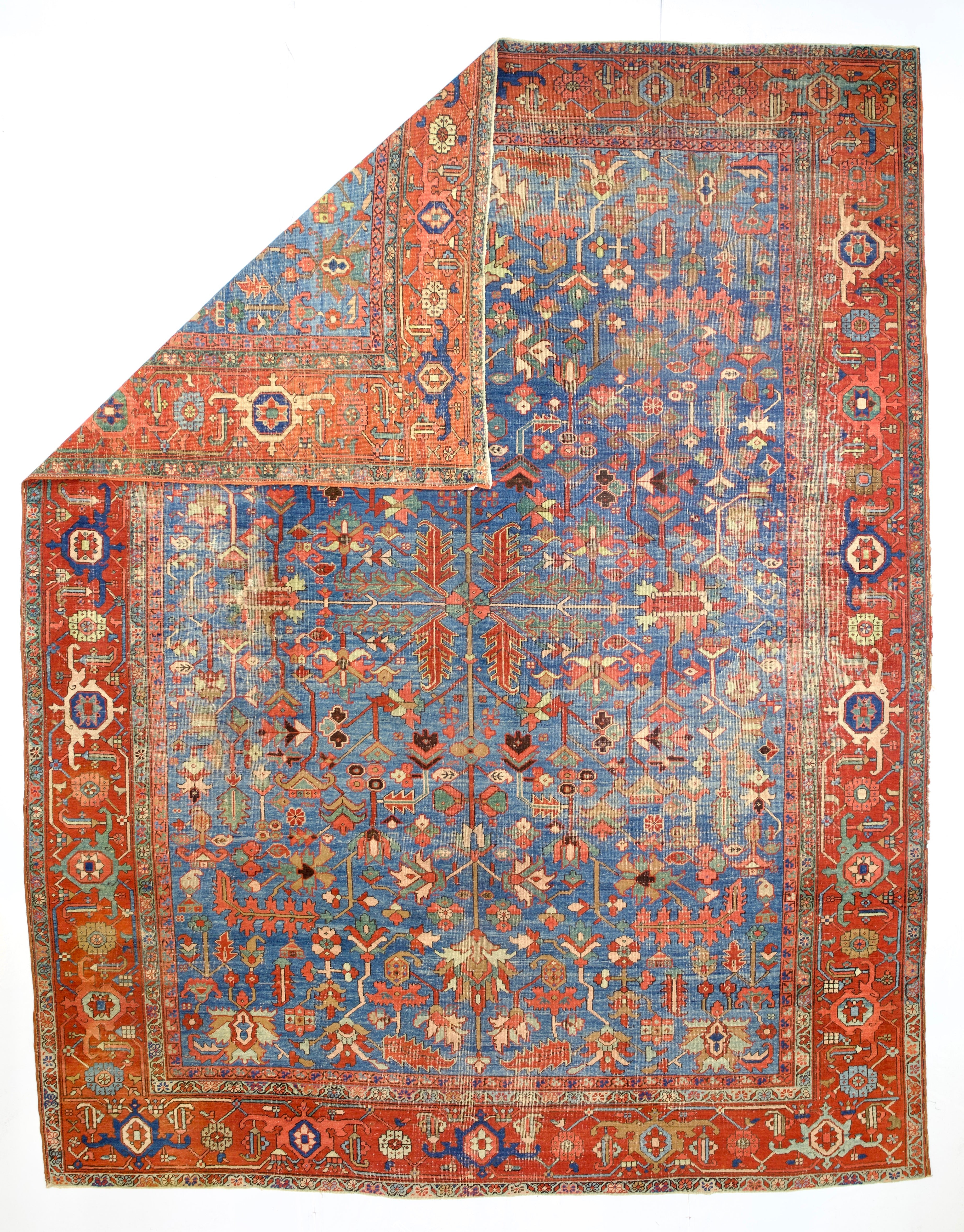 Antique  Heriz Serapi Rug 9' 6'' x 12' 4''