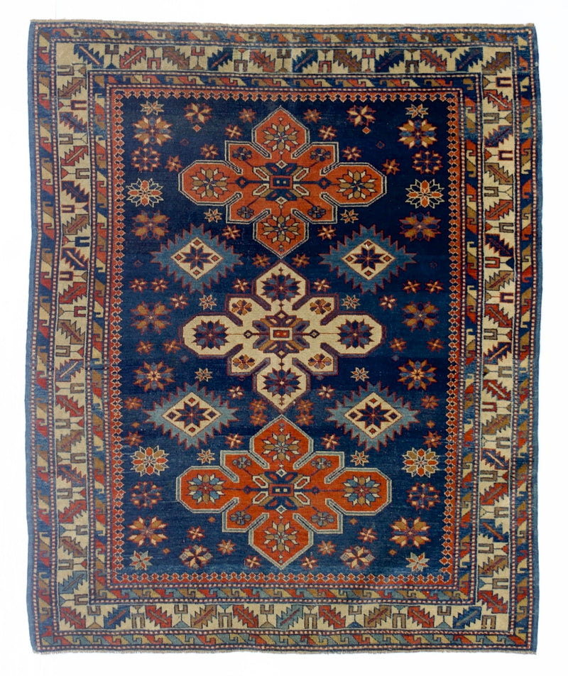 Antique Caucasian Kuba Rug 3' 7'' x 4' 4''