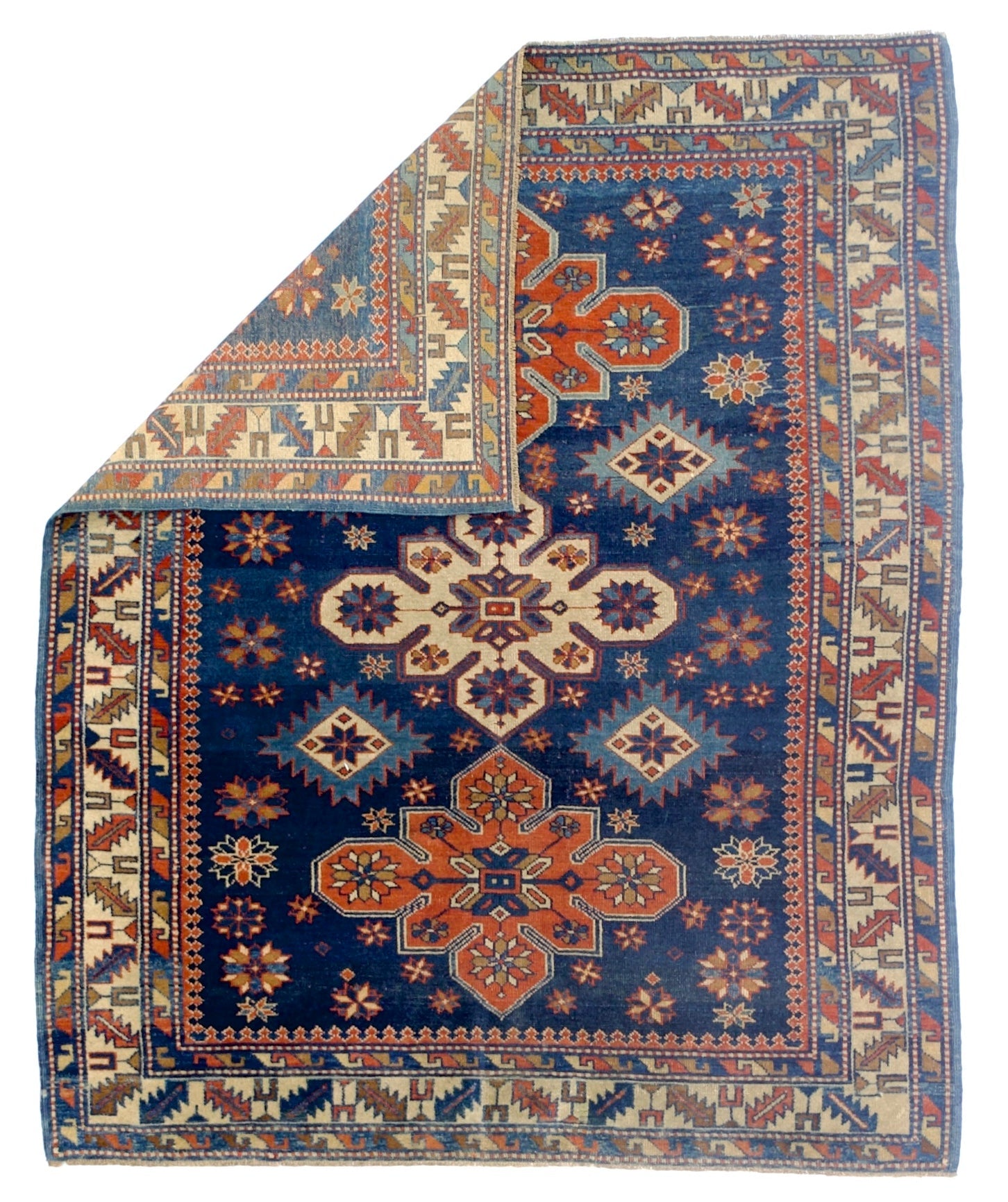 Antique Caucasian Kuba Rug 3' 7'' x 4' 4''