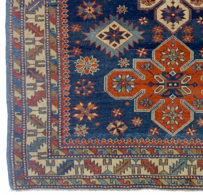 Antique Caucasian Kuba Rug 3' 7'' x 4' 4''