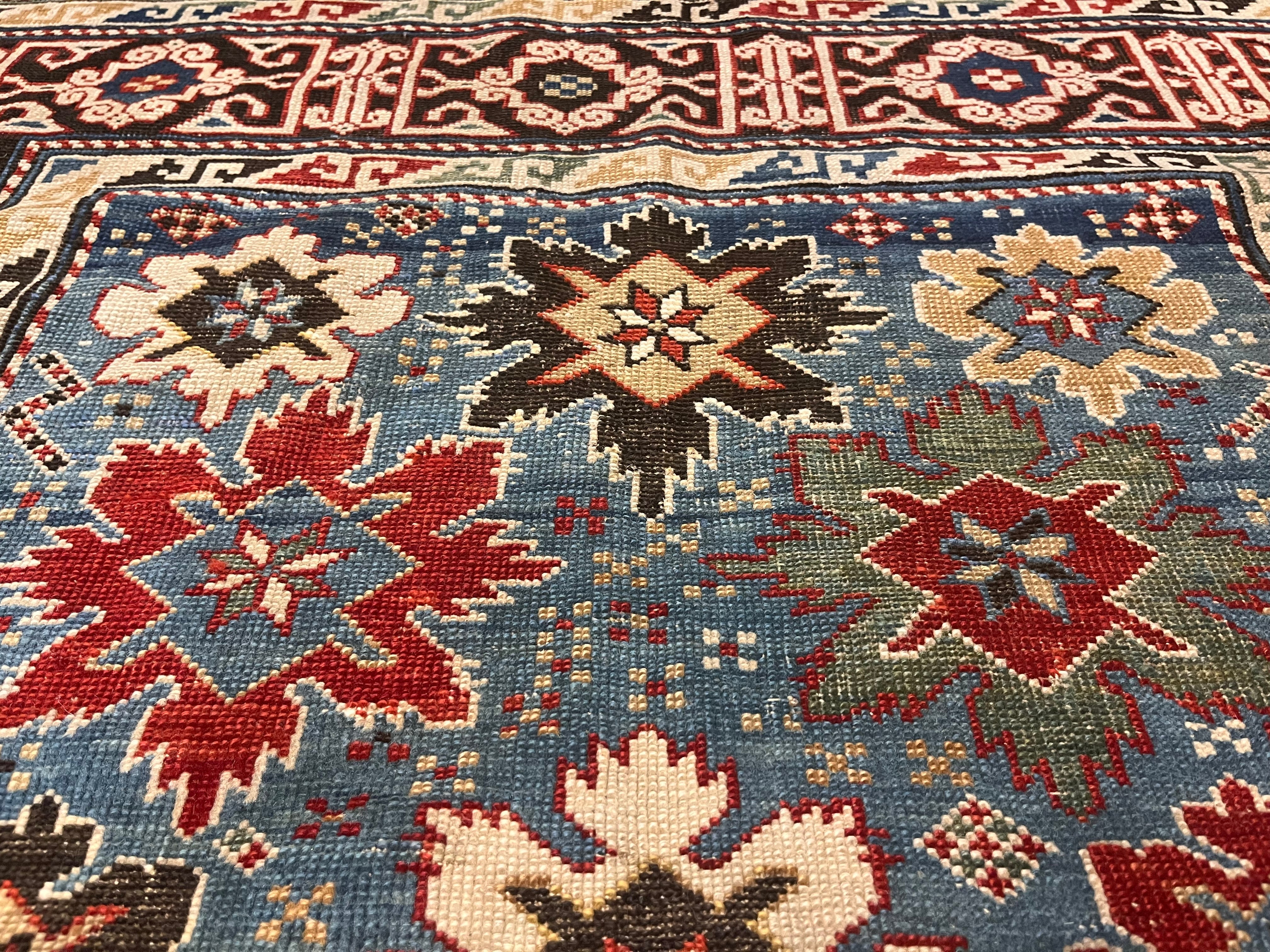 Antique Caucasian Shirvan Rug 3' 6'' x 8' 5''