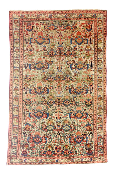 Antique Farahan Zeleh Sultan Design Rug 3' 11'' x 6' 3''