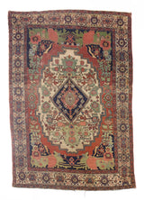 Antique  Farahan Sarouk Rug 4' 4'' x 6' 4"