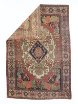 Antique  Farahan Sarouk Rug 4' 4'' x 6' 4"