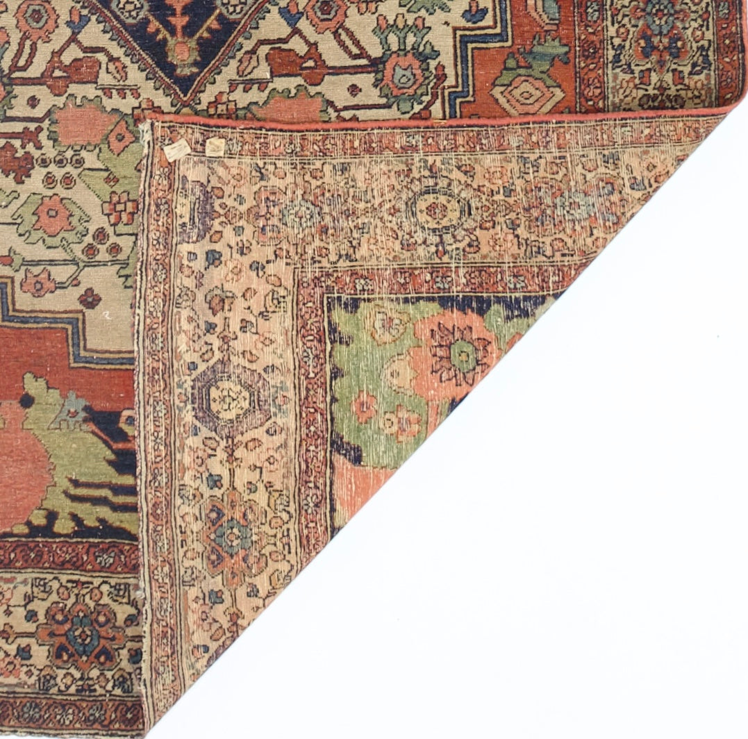 Antique  Farahan Sarouk Rug 4' 4'' x 6' 4"