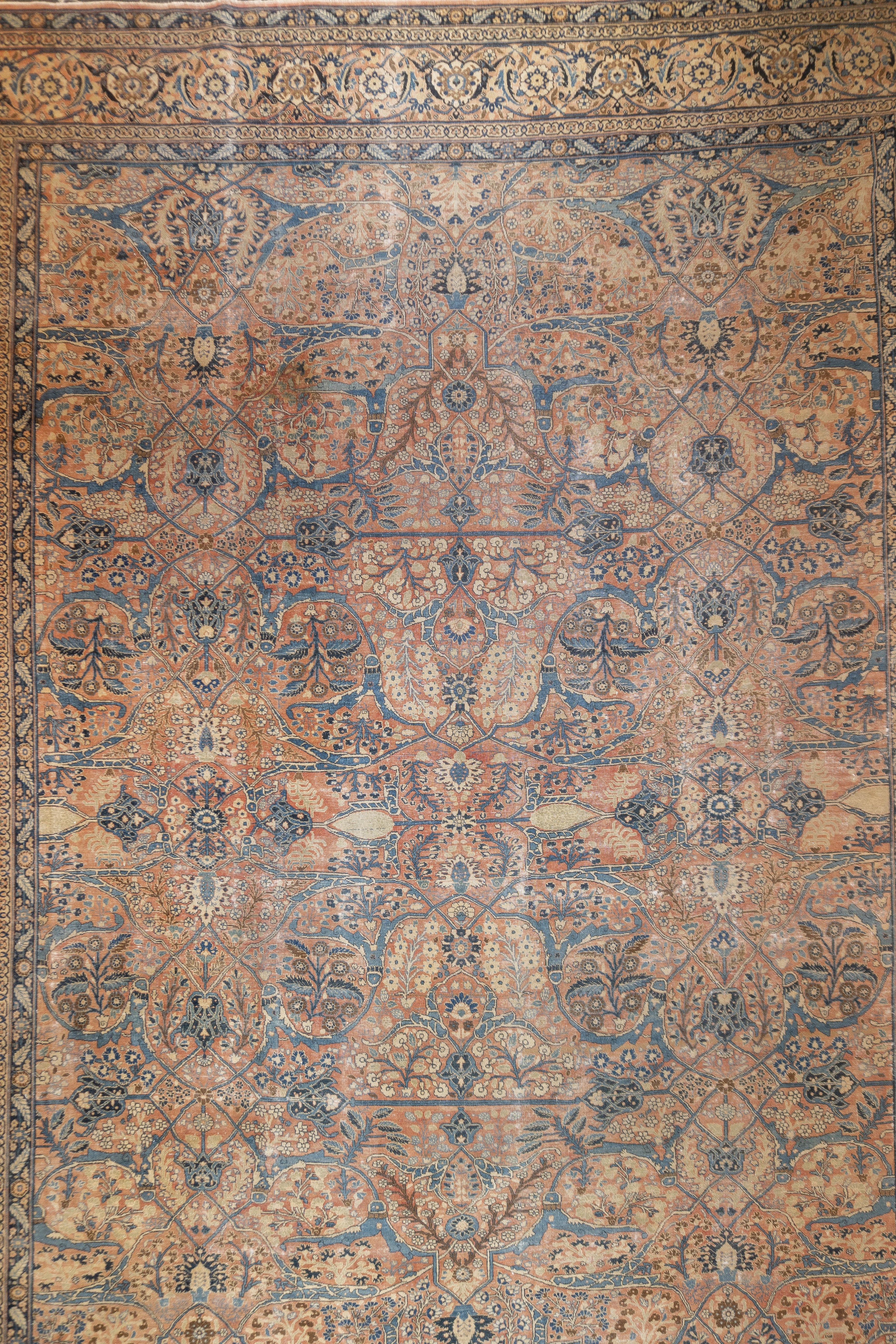 Extremely Fine and Rare Antique  Haji Jalil Tabriz 11' 0" x 15' 3"