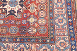 Antique Caucasian Lezgi Rug 4'2" x 6' 4"