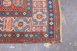 Antique Caucasian Lezgi Rug 4'2" x 6' 4"