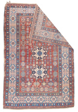 Antique Caucasian Lezgi Rug 4'2" x 6' 4"