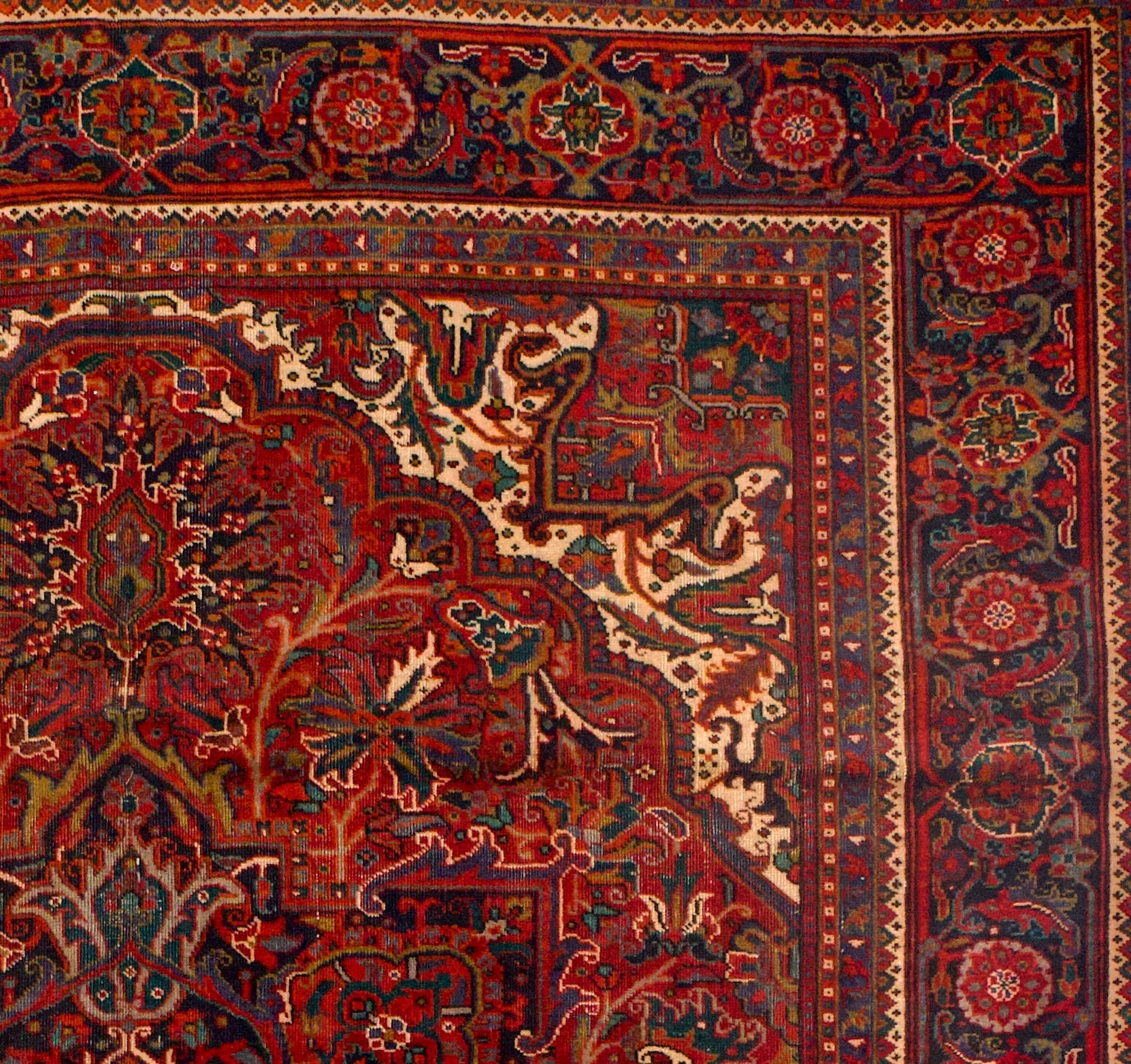Vintage  Heriz Rug 9' 6" x 12' 5''