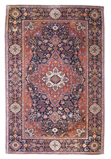 Antique Mohtasham Kashan Rug 4' 6" x 6' 11"
