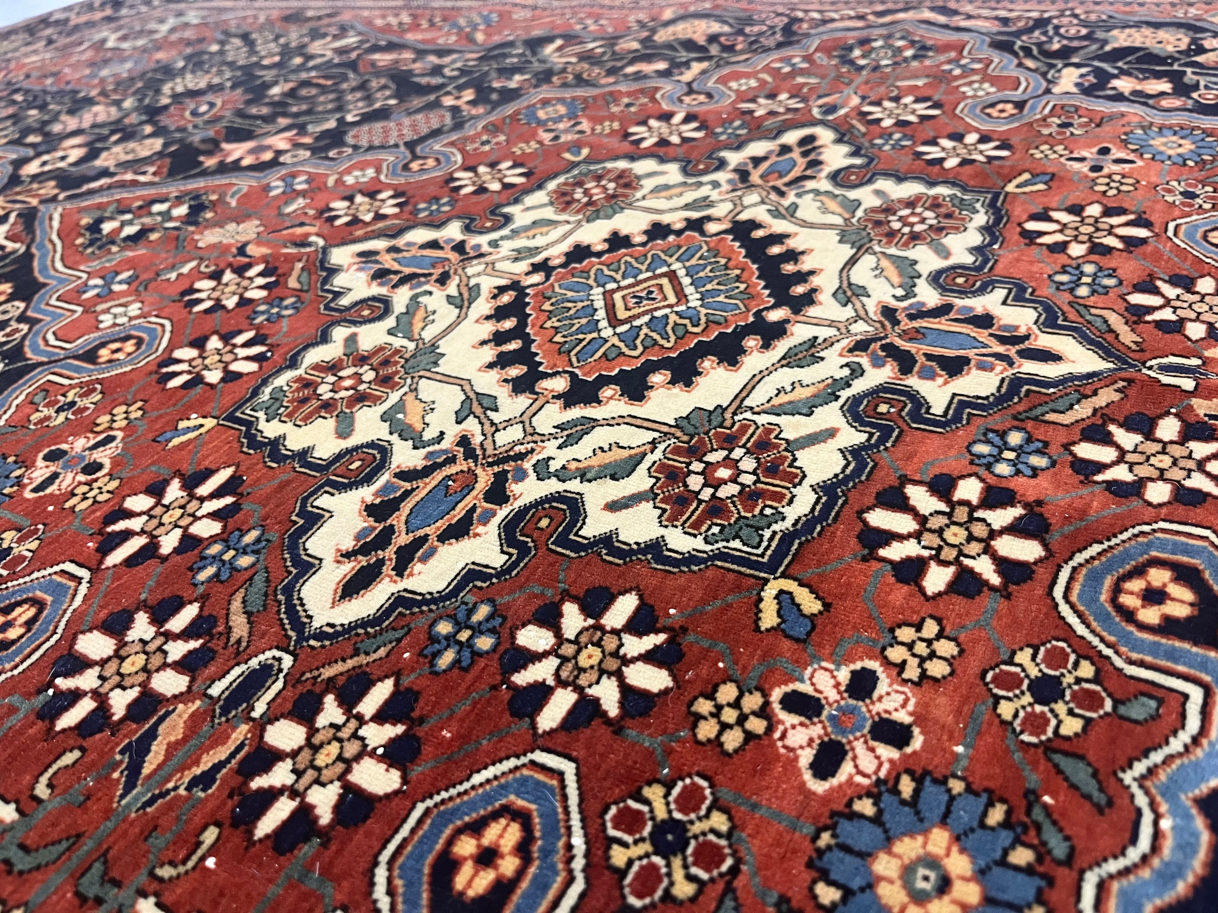 Antique Mohtasham Kashan Rug 4' 6" x 6' 11"