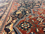 Antique Mohtasham Kashan Rug 4' 6" x 6' 11"