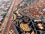Antique Mohtasham Kashan Rug 4' 6" x 6' 11"