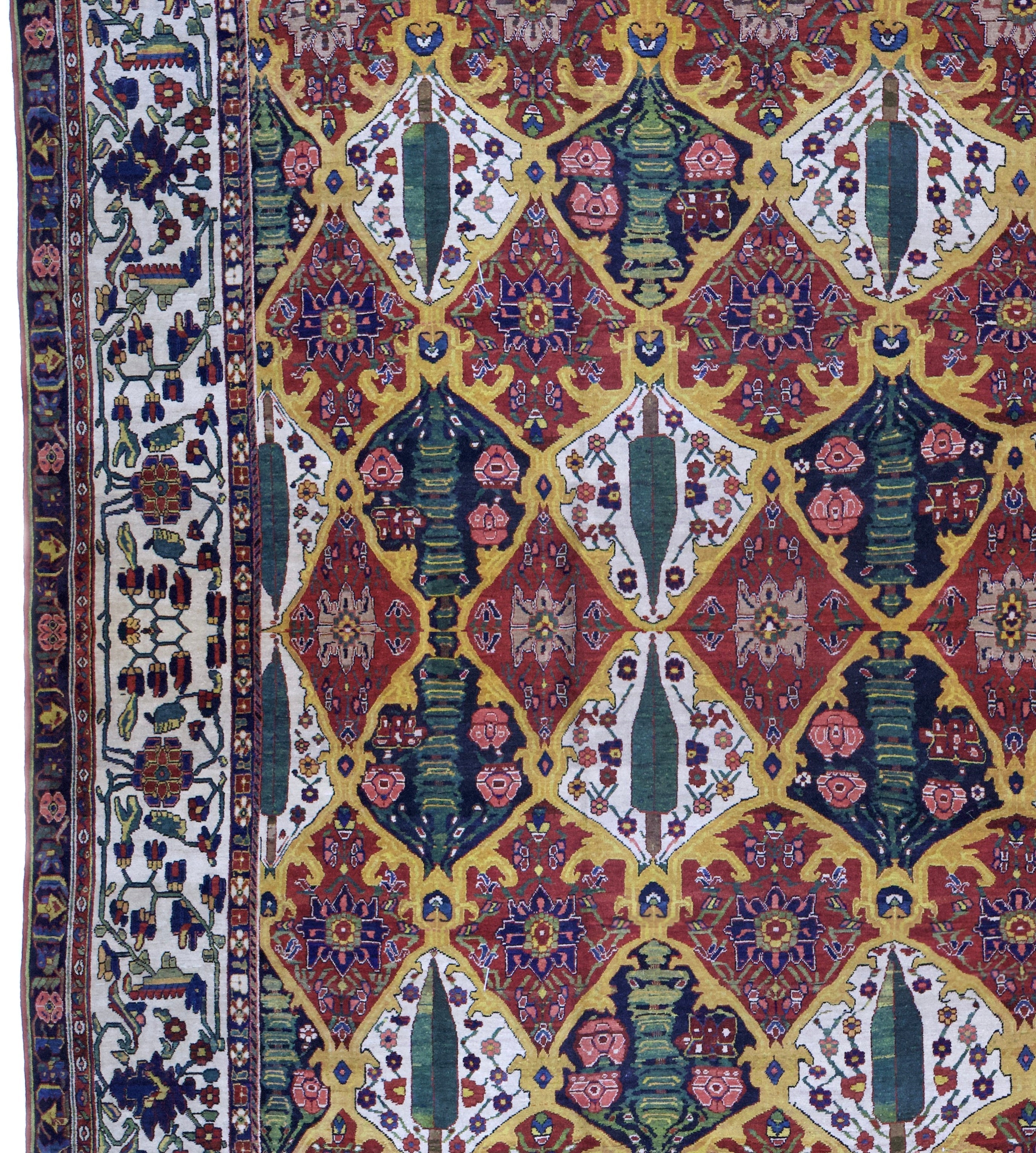 Antique Bakhtiari Rug 13' 10'' x 22' 5''
