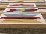 Vintage Swedish Kilim Rug 4' 0" x 5' 6''