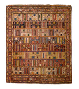 Antique  Qashqai Wool Foundation Rug 6' 0" x 7' 1''