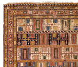 Antique  Qashqai Wool Foundation Rug 6' 0" x 7' 1''