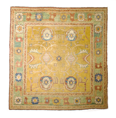 Antique Irish Donegal Rug 9'5