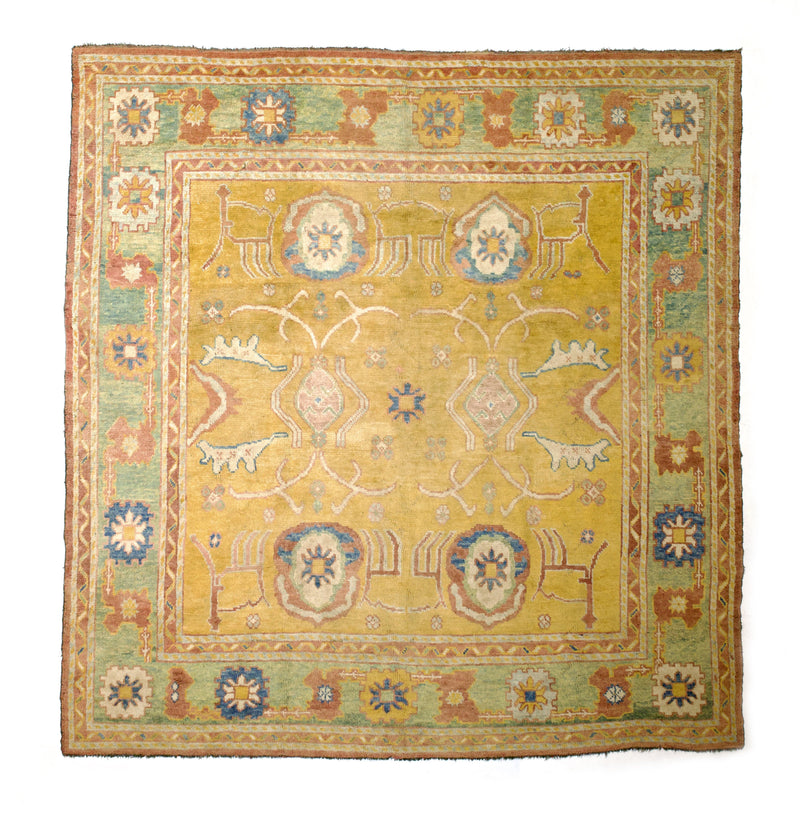 Antique Irish Donegal Rug 9'5