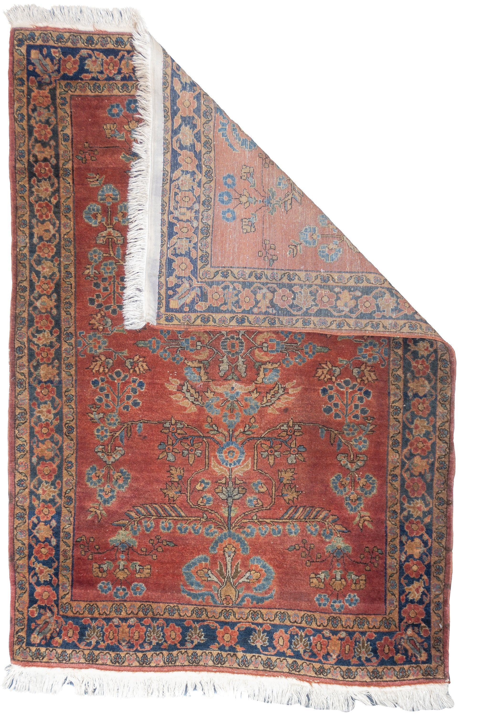 Antique  Mohajeran Sarouk Rug 3'3'' x 4'8''