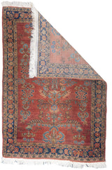 Antique  Mohajeran Sarouk Rug 3'3'' x 4'8''