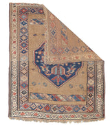 Antique Bidjar Wool Foundation Rug 3'7'' x 4'4''