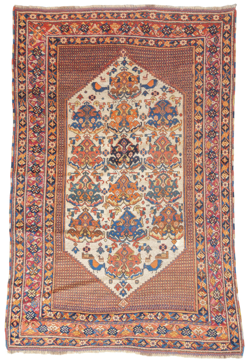 Antique Persian Afshar Rug 4' x 5'10''